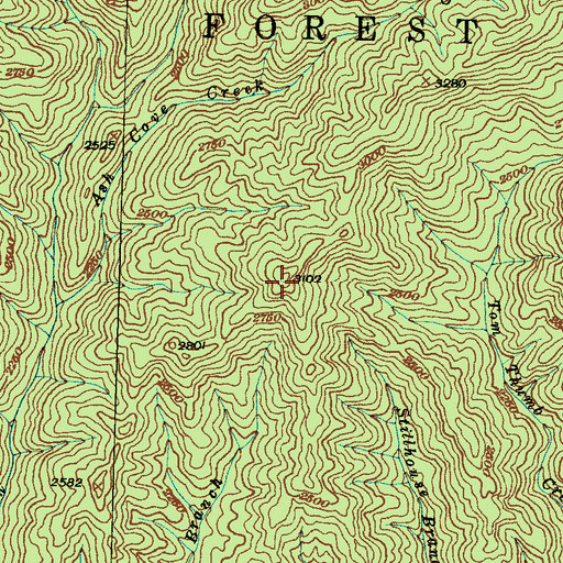 Topographic Map of Little Peak, NC