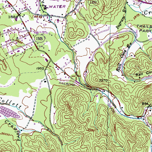 Topographic Map of Janaluska School, NC