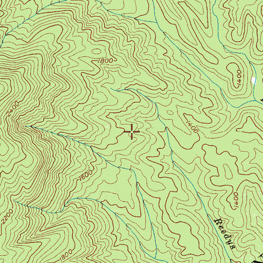 Topographic Map of Linville George Wilderness, NC