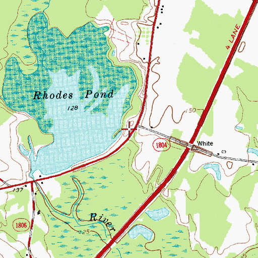 Topographic Map of WIDO-FM (Dunn), NC