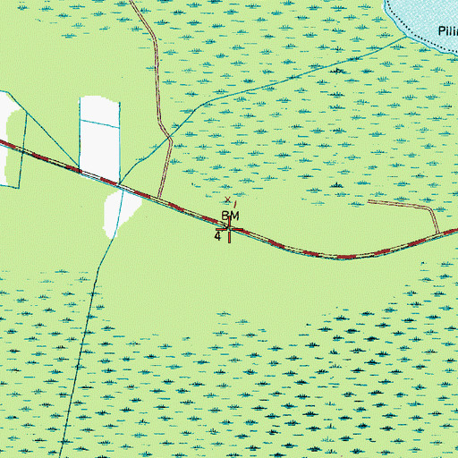 Topographic Map of WTHD-FM (Columbia), NC