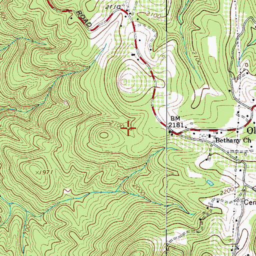 Topographic Map of WKBC-FM (North Wilkesboro), NC