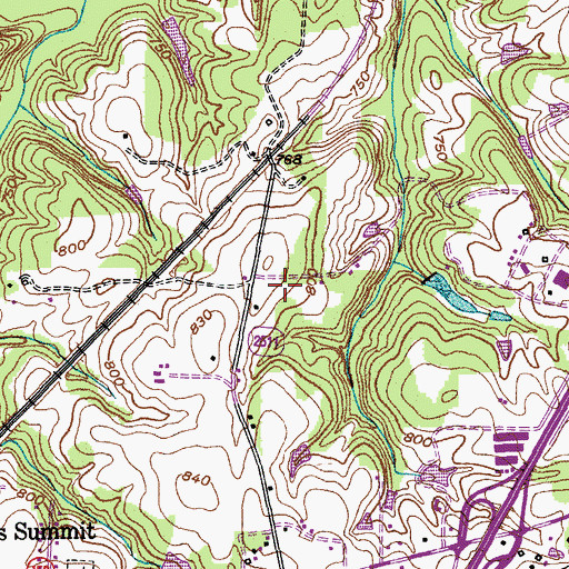 Topographic Map of WWMO-FM (Reidsville), NC
