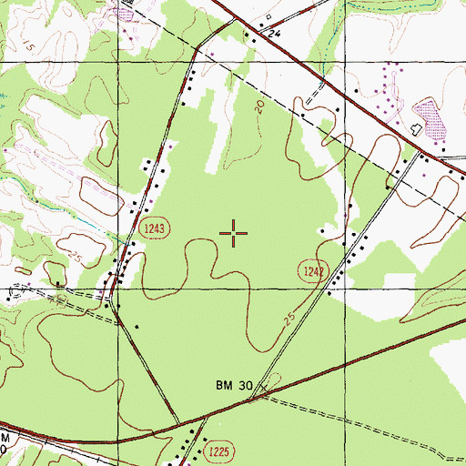 Topographic Map of WBIC-AM (Trent Woods), NC