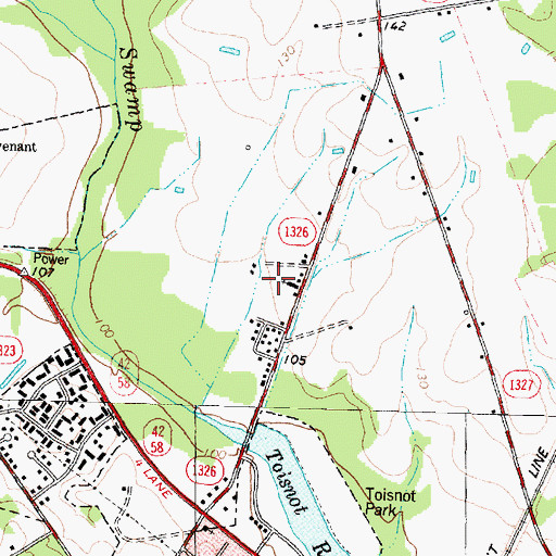 Topographic Map of WLLY-AM (Wilson), NC
