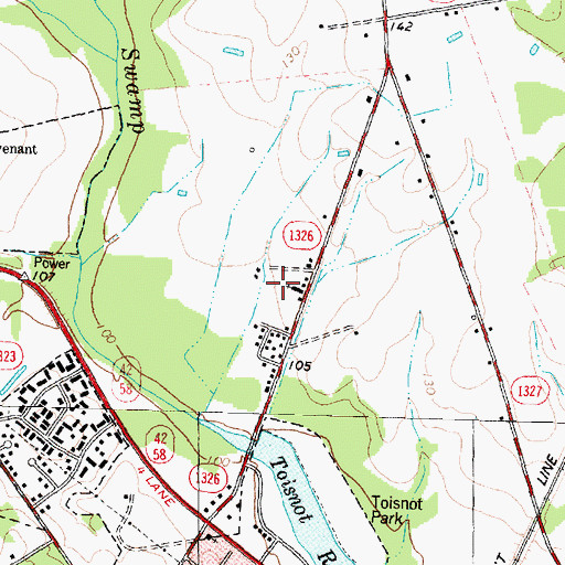 Topographic Map of WLLY-AM (Wilson), NC
