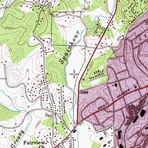 Topographic Map of WKGX-AM (Lenoir), NC