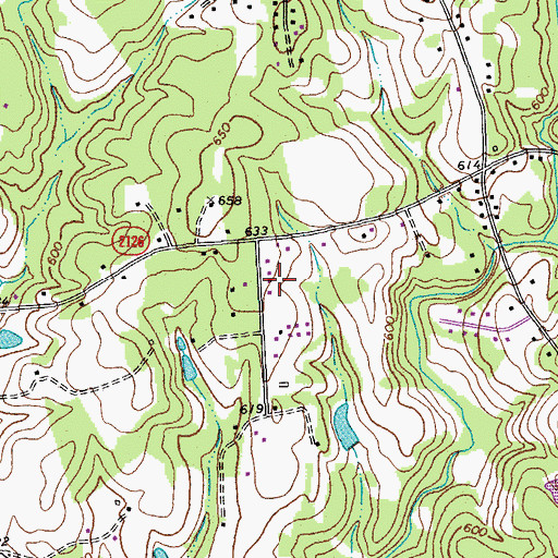 Topographic Map of WHNI-AM (Mebane), NC