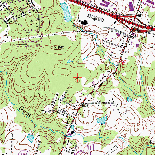 Topographic Map of WSML-AM (Graham), NC