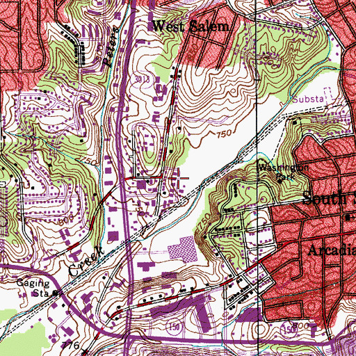 Topographic Map of WAIR-AM (Winston-Salem), NC