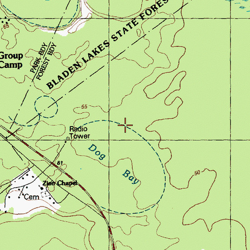 Topographic Map of WECT-TV (Wilmington), NC
