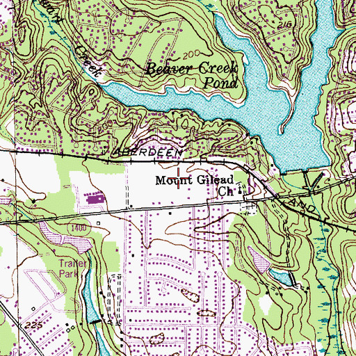 Topographic Map of WKFT-TV (Fayetteville), NC
