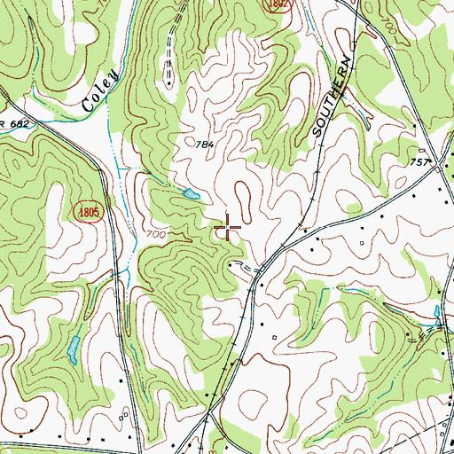 Topographic Map of WCCB-TV (Charlotte), NC