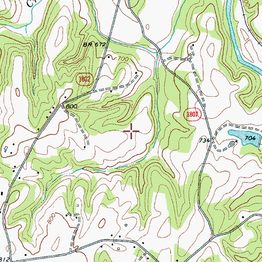 Topographic Map of WPCQ-TV (Charlotte), NC