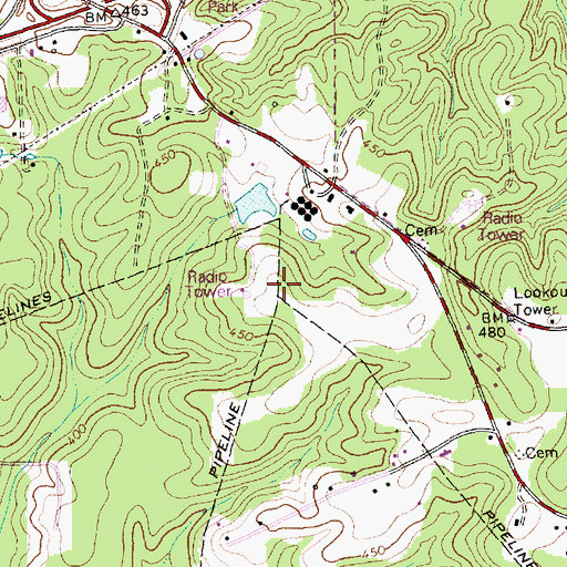 Topographic Map of WLFL-TV (Raleigh), NC