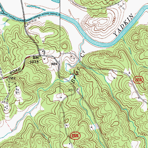 Topographic Map of Brier Creek (historical), NC