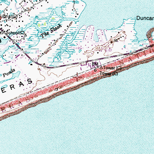 Topographic Map of Fort Totten (historical), NC