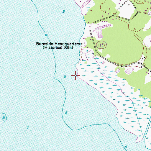 Topographic Map of Pork Point, NC