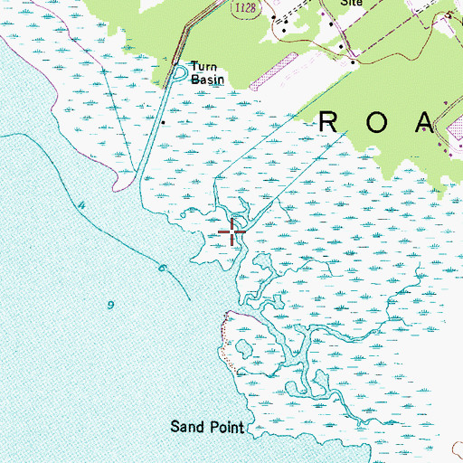 Topographic Map of First Creeks, NC