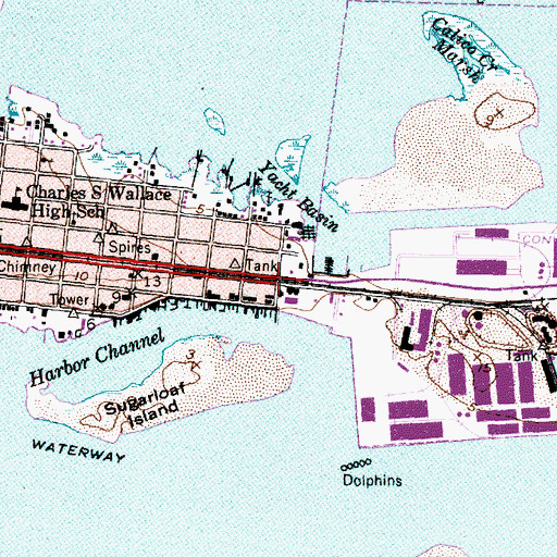 Topographic Map of Shepards Point, NC