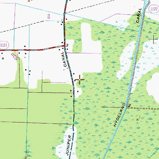 Topographic Map of The Bluff, NC