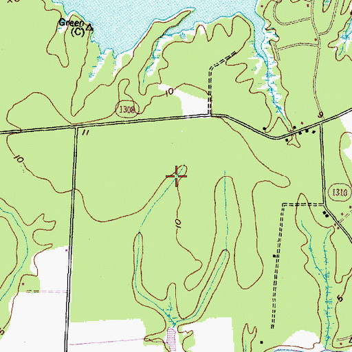 Topographic Map of Piney Point, NC