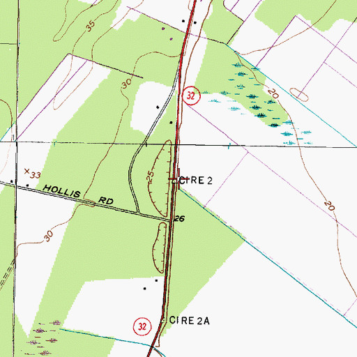 Topographic Map of Tareover Bridge, NC