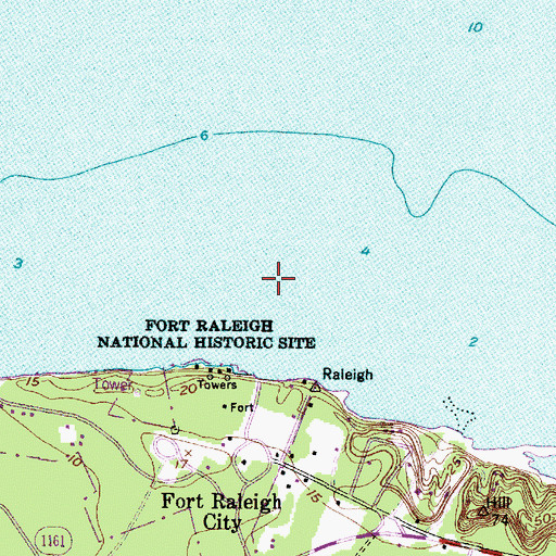 Topographic Map of Pain Fort (historical), NC
