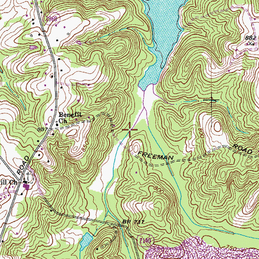 Topographic Map of East Belews Creek, NC