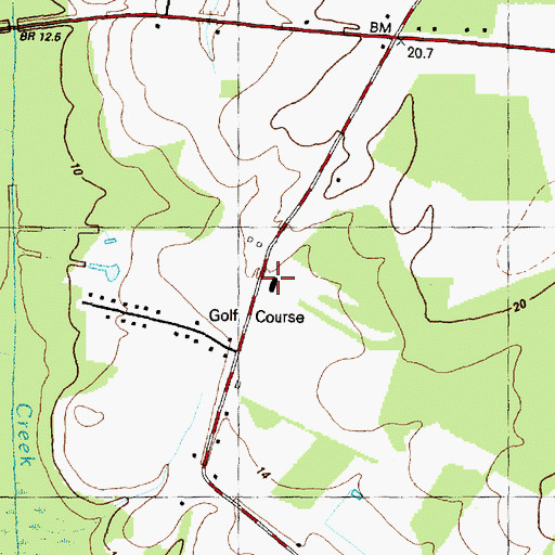 Topographic Map of Ayden Golf and Country Club, NC