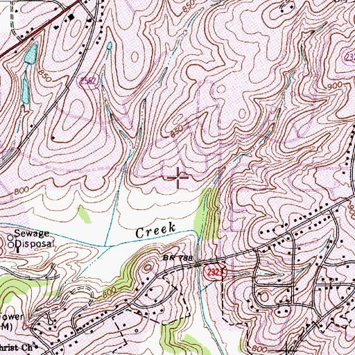 Topographic Map of Old Farm, NC