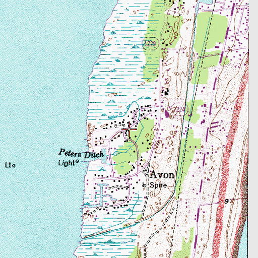 Topographic Map of Avon, NC