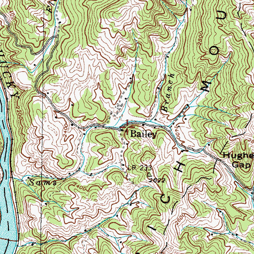 Topographic Map of Bailey, NC