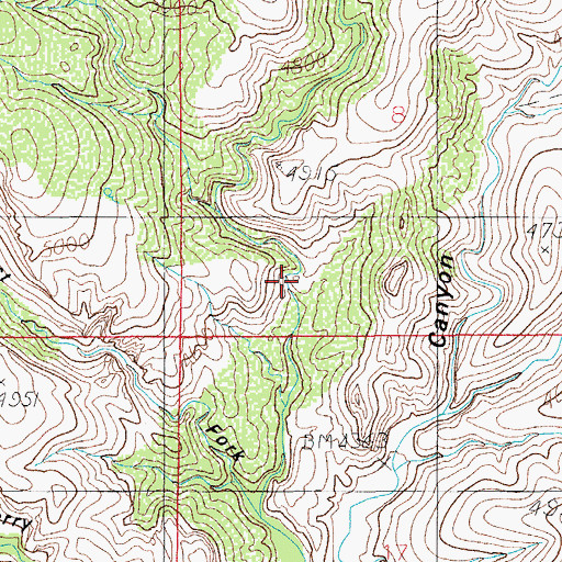 Topographic Map of Redus Canyon, AZ
