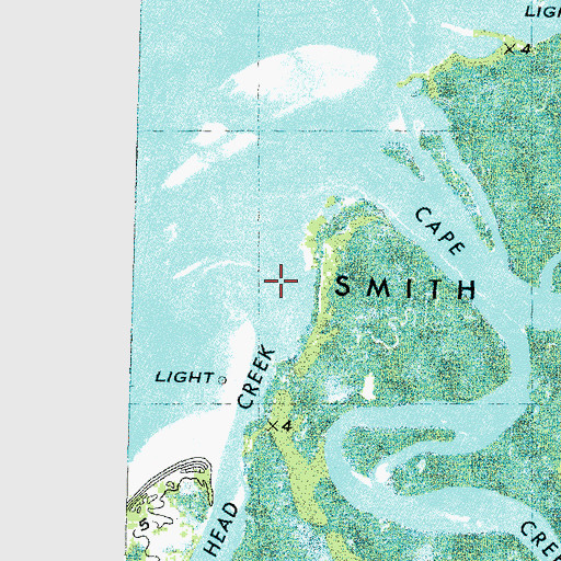 Topographic Map of Bald Head Creek, NC