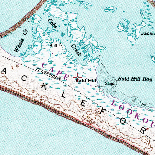 Topographic Map of Bald Hill, NC