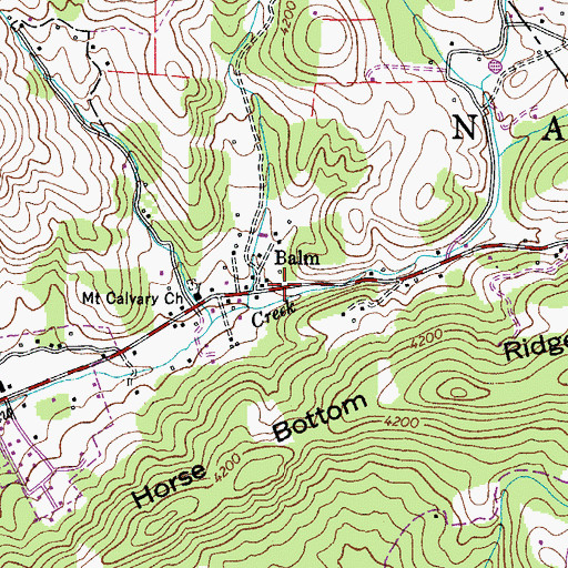 Topographic Map of Balm, NC