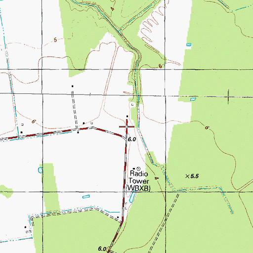 Topographic Map of Barber, NC