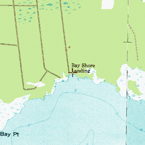 Topographic Map of Bay Shore Landing, NC