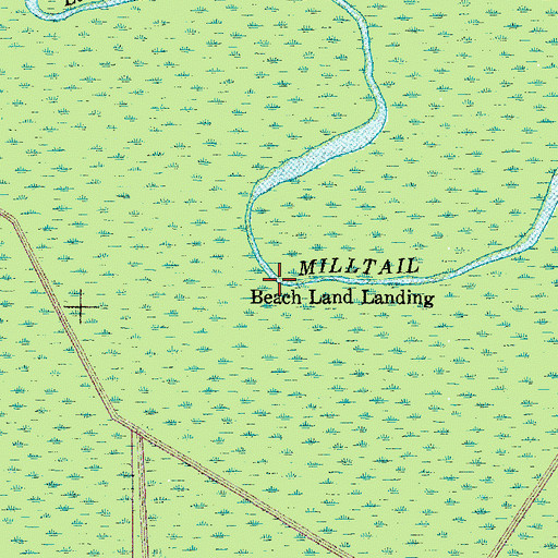 Topographic Map of Beach Land Landing, NC