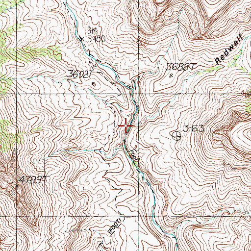 Topographic Map of Redwall Canyon, AZ