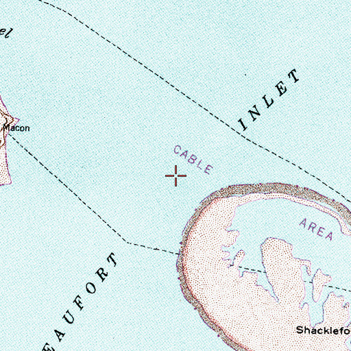 Topographic Map of Beaufort Inlet, NC
