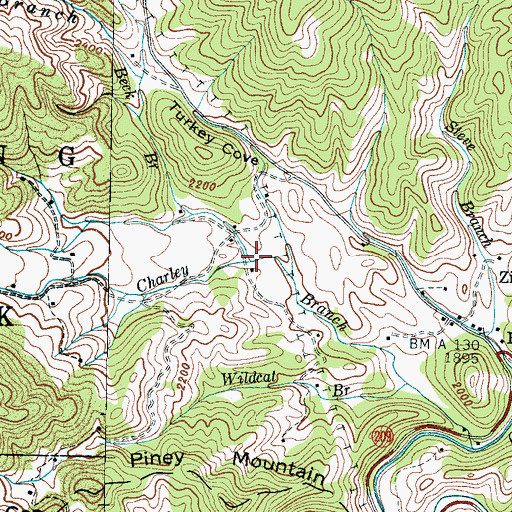 Topographic Map of Beck Branch, NC