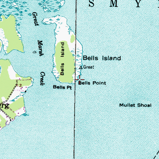 Topographic Map of Bells Point, NC