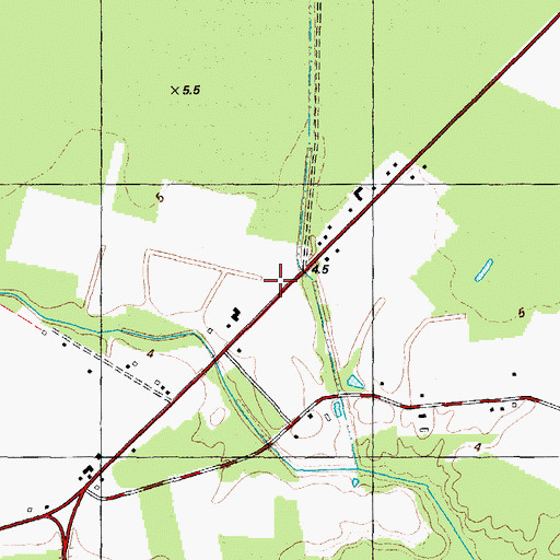 Topographic Map of Bethel (historical), NC
