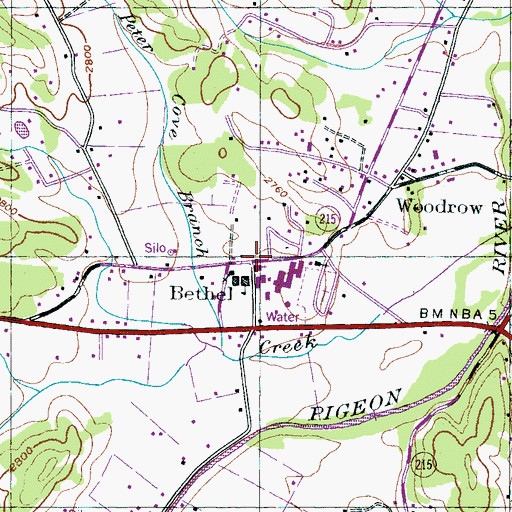 Topographic Map of Bethel, NC