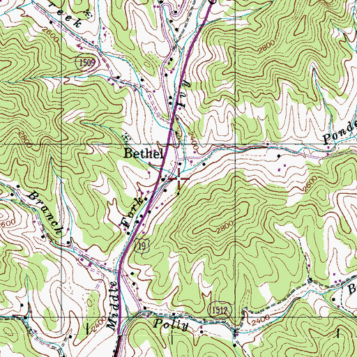 Topographic Map of Bethel, NC