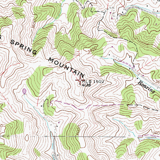 Topographic Map of Big Spring Mountain, NC