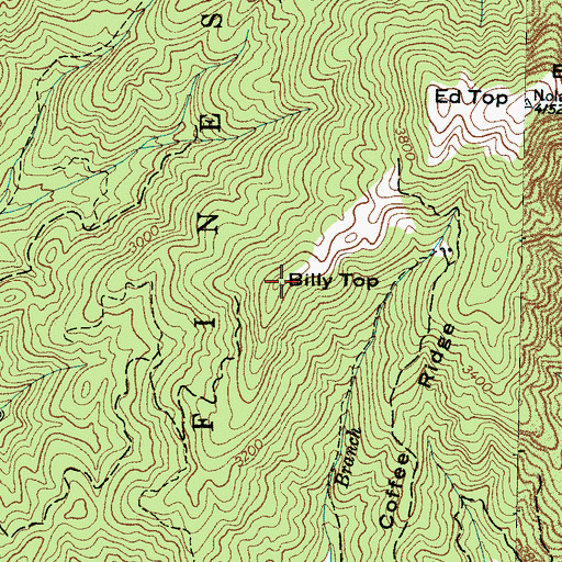 Topographic Map of Billy Top, NC