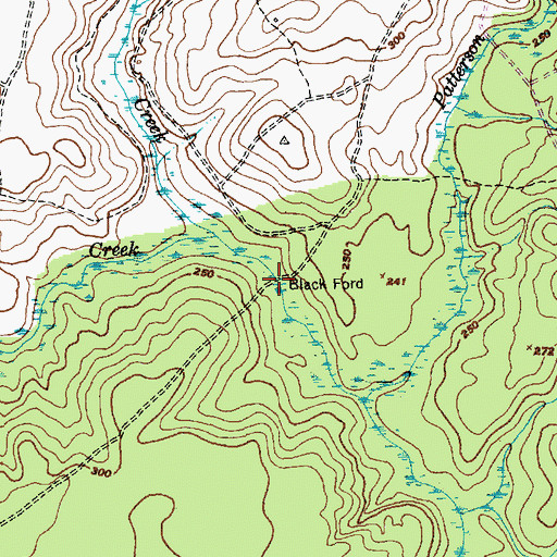 Topographic Map of Black Ford, NC